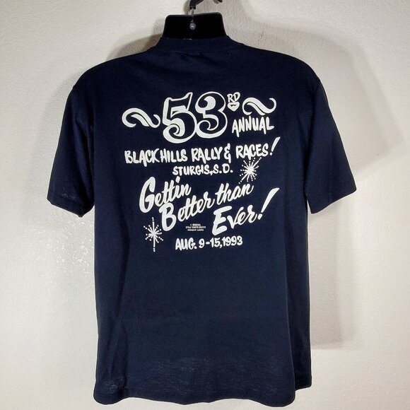 VTG 53rd Black Hills Sturgis Motorcycle Rally 1993 Collectible T Shirt Biker - Picture 9 of 9